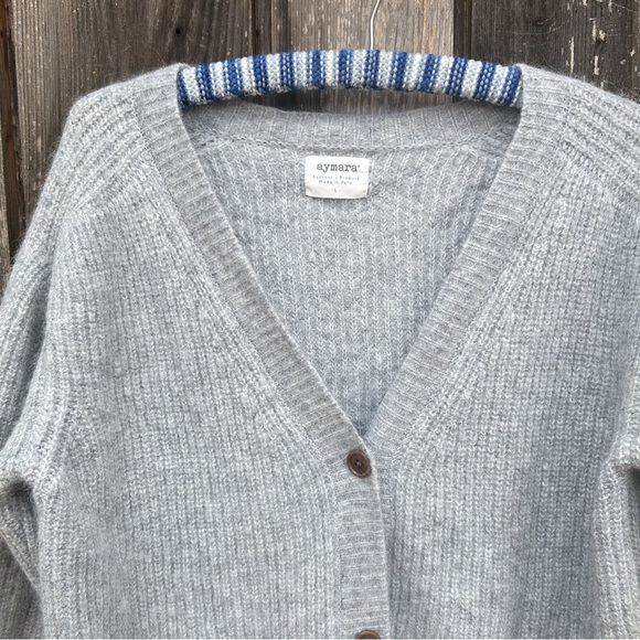 ✨SALE✨ Aymara Cardigan Sweater Baby Alpaca Academia sz L - Picture 3 of 7